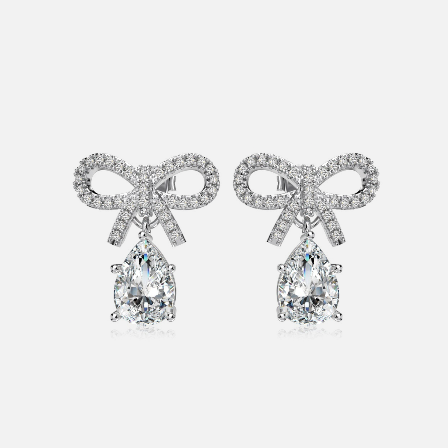 Colored Bow Teardrop Earrings | 925 Sterling Silver