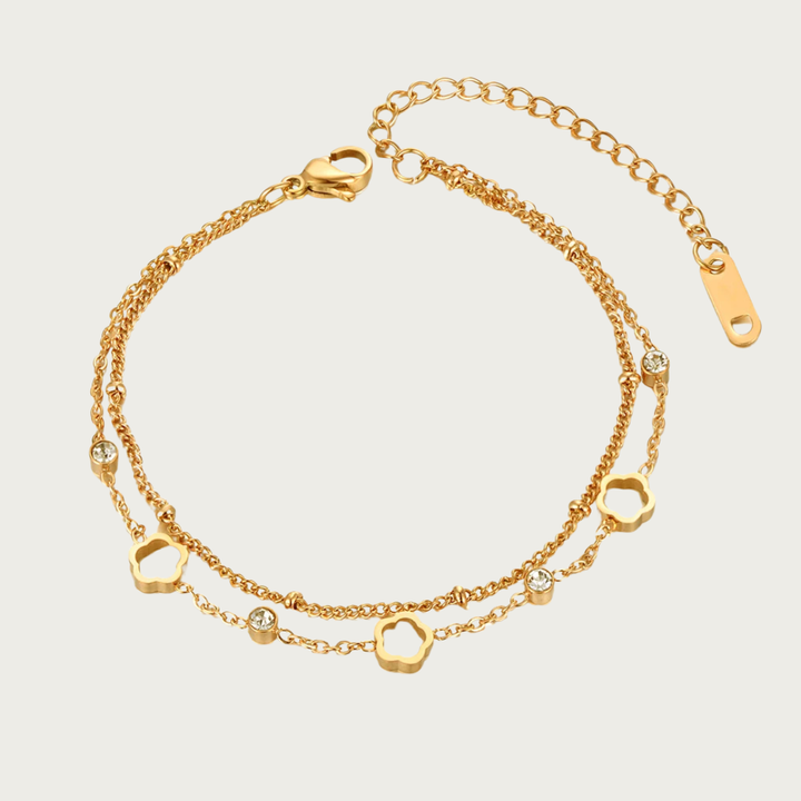 Bracelet double avec breloques "les rêves deviennent réalité"