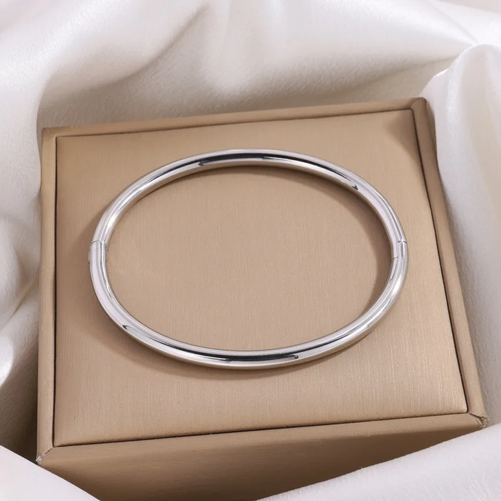Bracciale schiavo massiccio classico | Oro placcato 14k