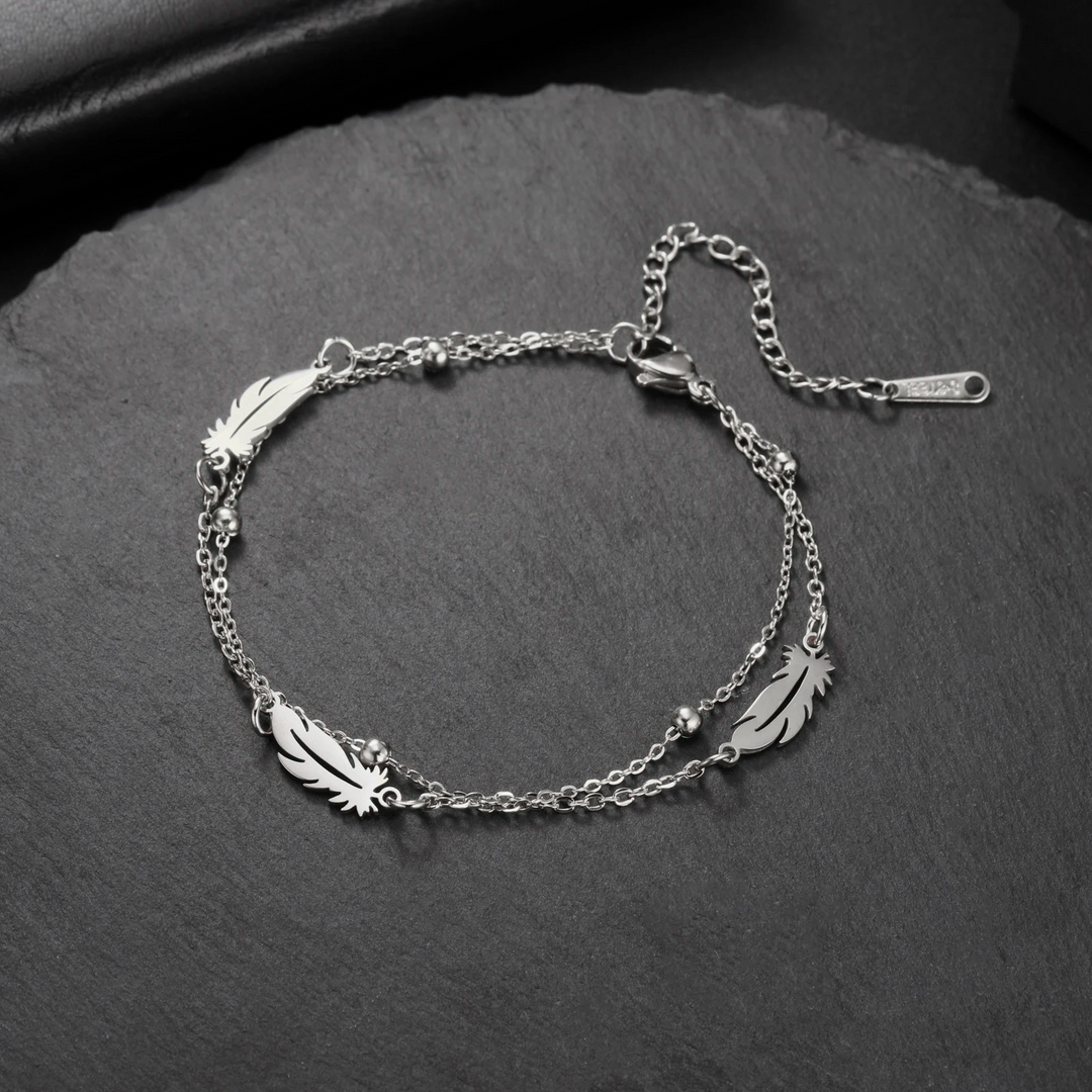 Bracelet avec breloques à ressort | Or plaqué 14 carats