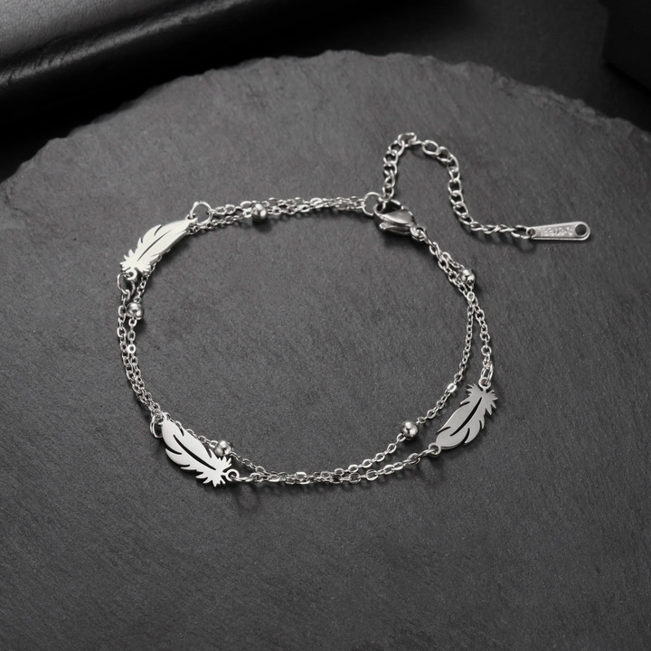 Bracelet avec breloques à ressort | Or plaqué 14 carats