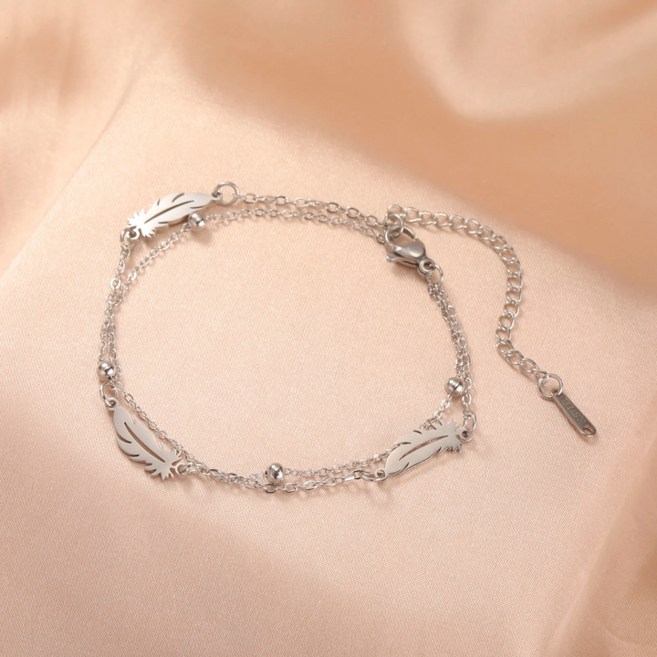 Bracelet avec breloques à ressort | Or plaqué 14 carats