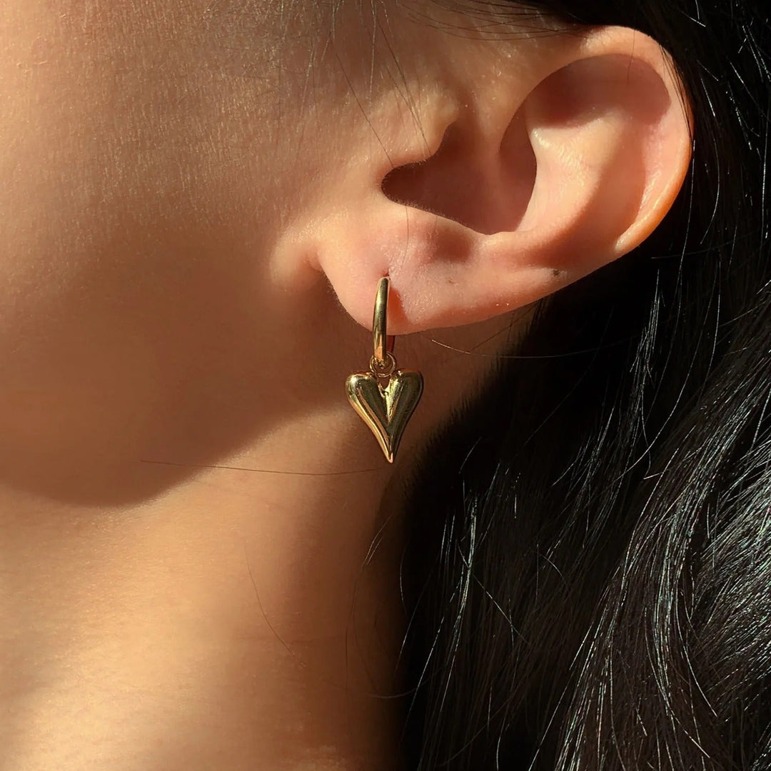 Boucles d'oreilles Hartjes | Or plaqué 14K, hypoallergénique et sans nickel