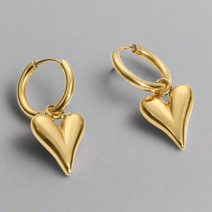 Boucles d'oreilles Hartjes | Or plaqué 14K, hypoallergénique et sans nickel