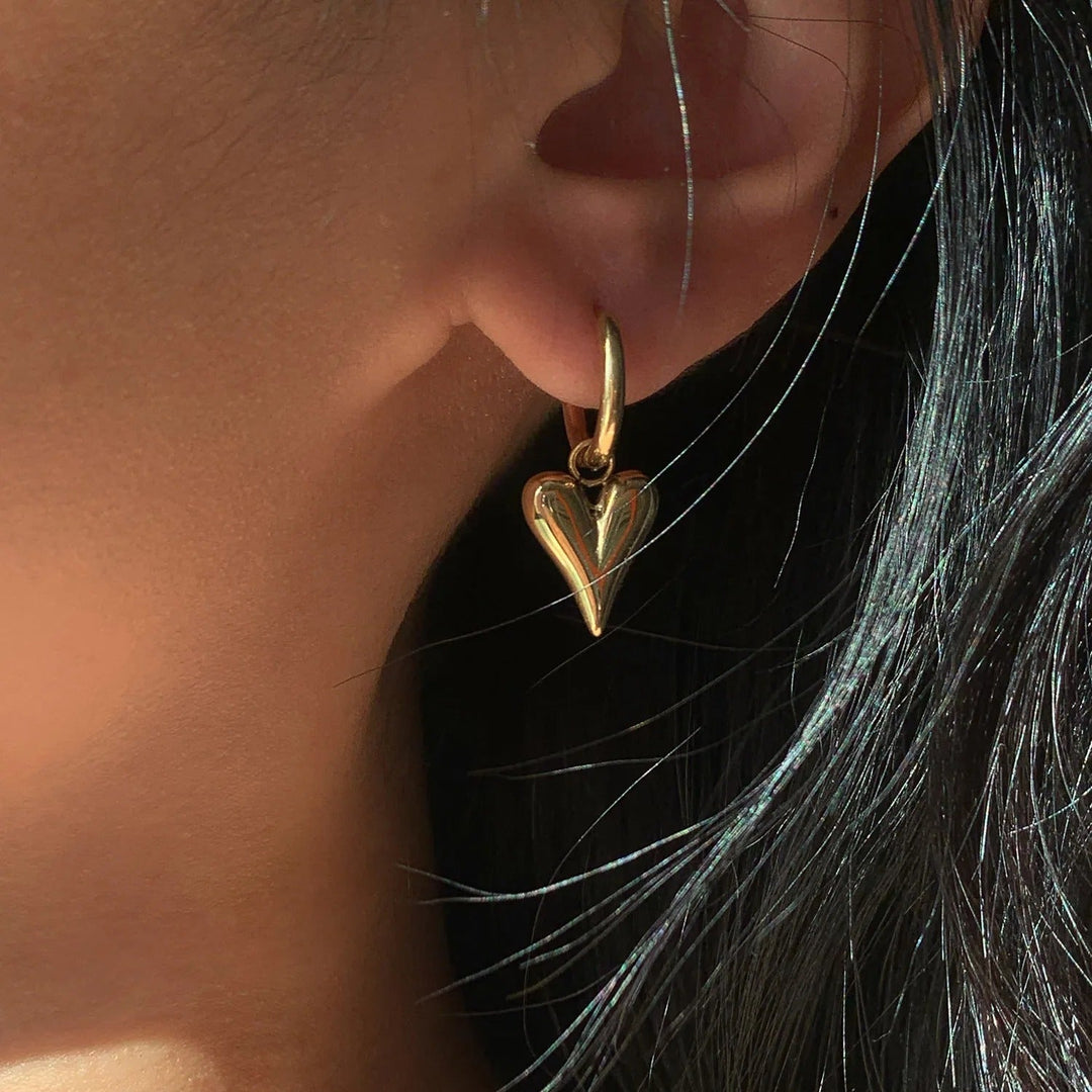Boucles d'oreilles Hartjes | Or plaqué 14K, hypoallergénique et sans nickel