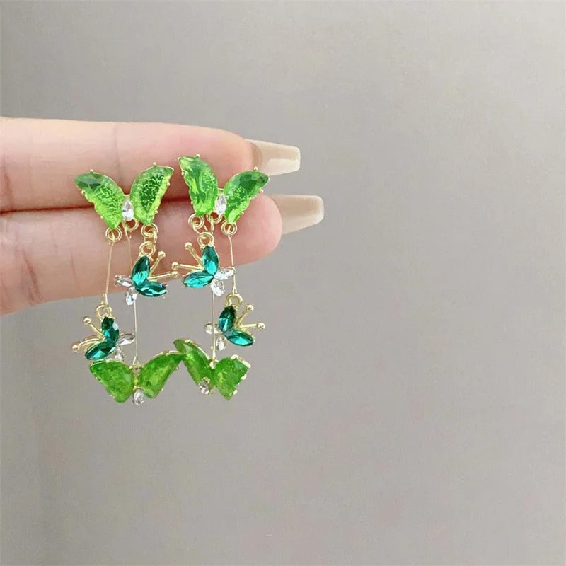 Crystal Butterfly Earrings