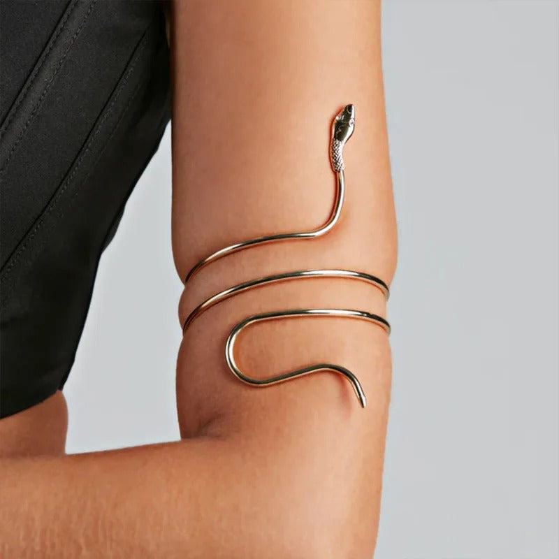 Arm Bracelet Snake Chain | Plated 14k Gold