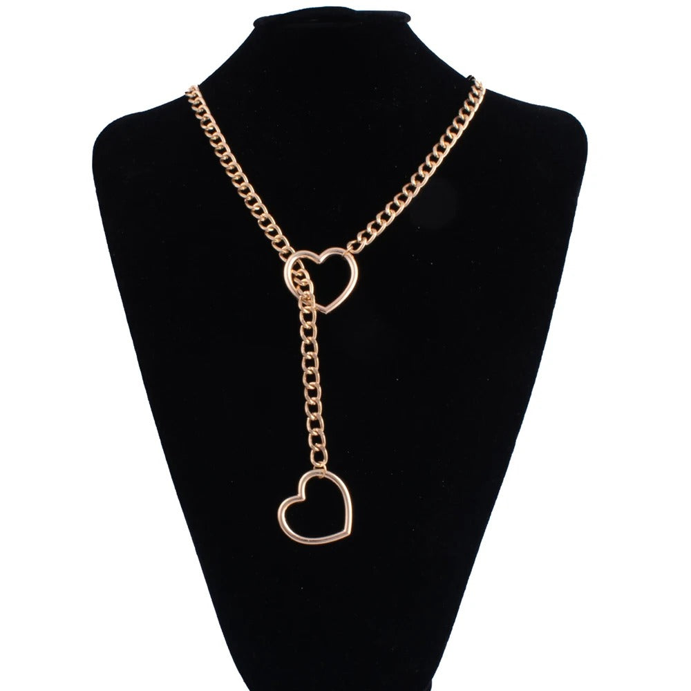 Heart Lock Necklace Couples Chocker | 14K Plated