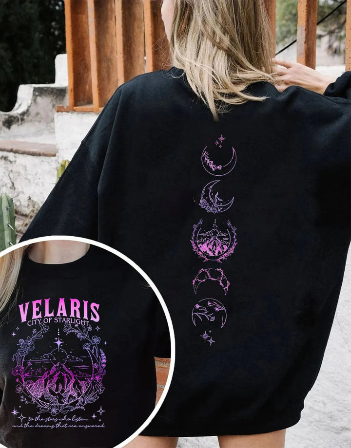 Velaris City Of Starlight Acotar Sweatshirt Cotton Galaxy Design