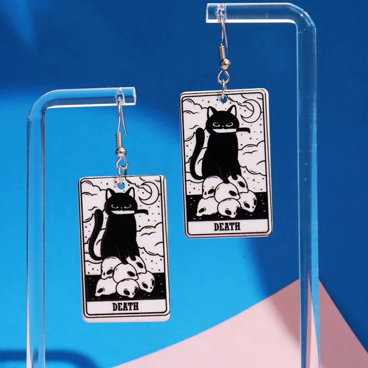 Tarot Earrings Cat Variant