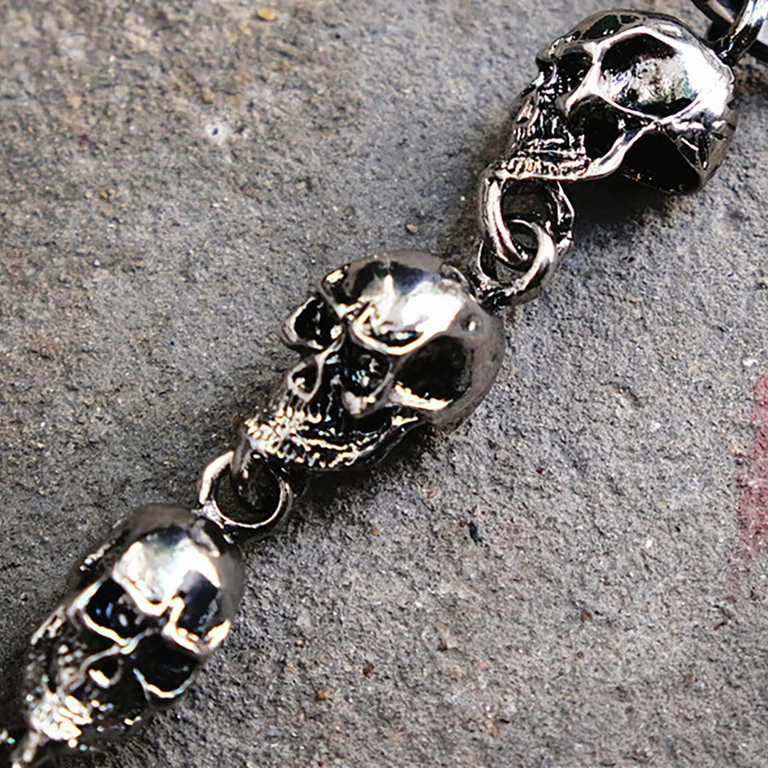 Jeans Chain Gothic Skulls