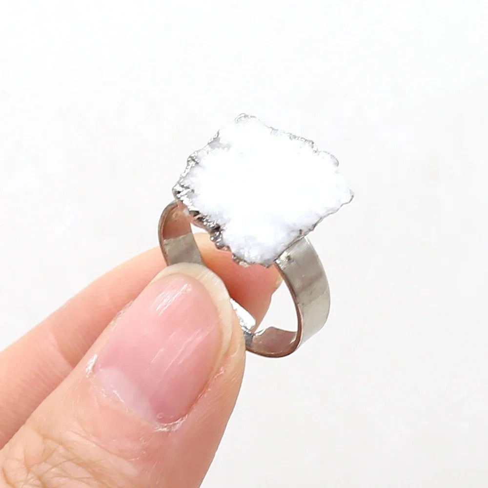 Helende Natuursteen Ring | 14K Verguld Goud & 925 Sterling Zilver