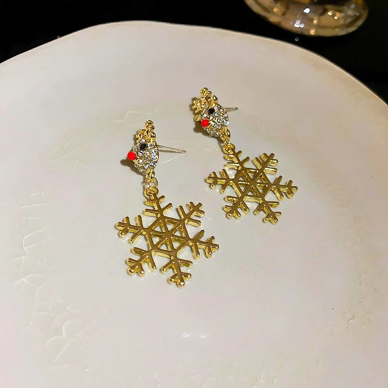 Asymmetrical Christmas Earrings