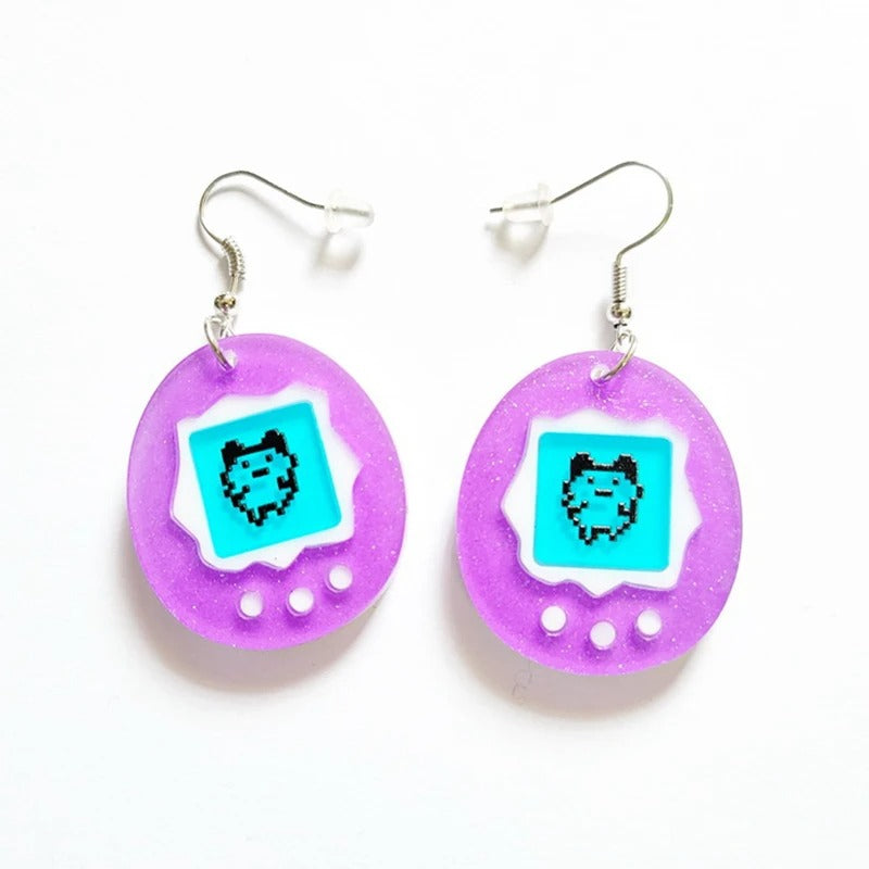 Retro Game Earrings | Tamagotchi