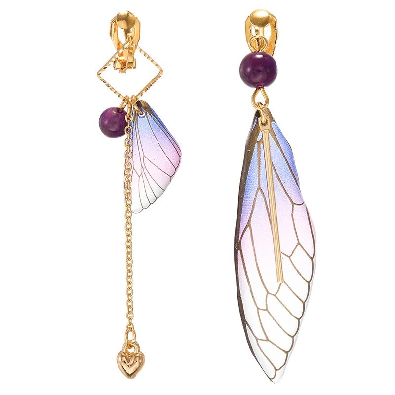 Asymmetrical Butterfly Wing Earrings