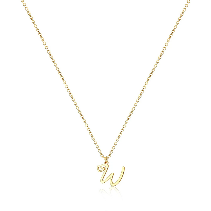 Collana Iniziale Minimalista | Oro Placcato 14K