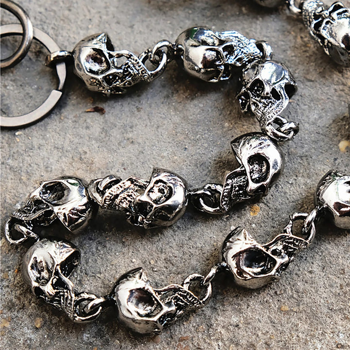 Jeans Chain Gothic Skulls