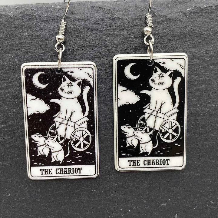 Tarot Earrings Cat Variant