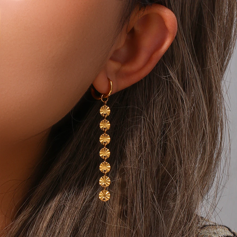 Boucles d'oreilles Cirkel Cascade | Or plaqué 14k