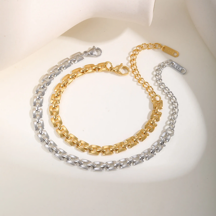 Bracelet chaîne de luxe | Or plaqué 14 carats