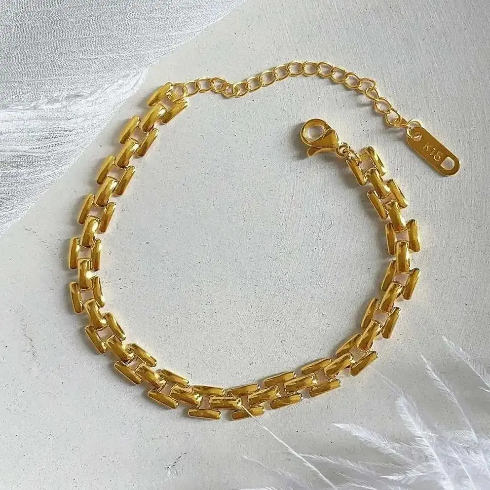 Bracelet chaîne de luxe | Or plaqué 14 carats