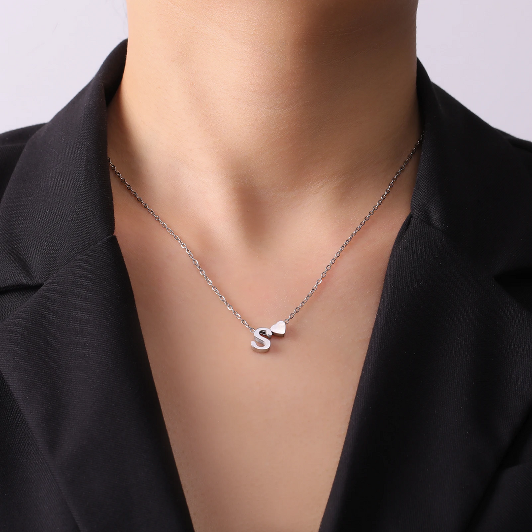 Collana con Cuoricini Personalizzata con Iniziale | Argento Sterling 925