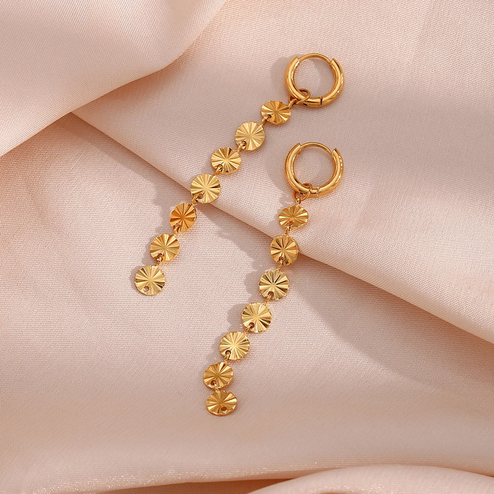 Boucles d'oreilles Cirkel Cascade | Or plaqué 14k