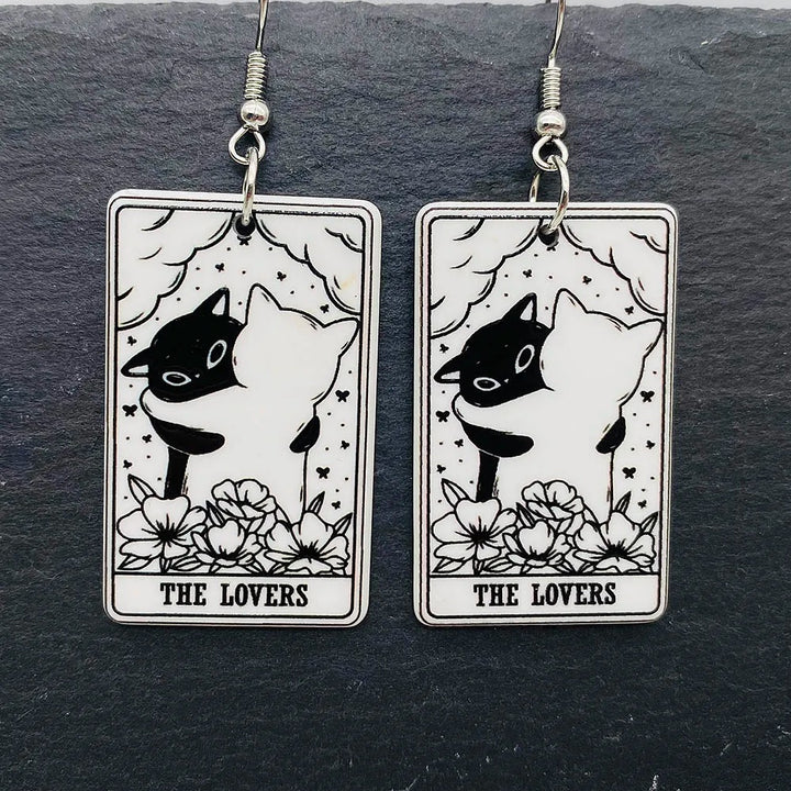 Tarot Earrings Cat Variant