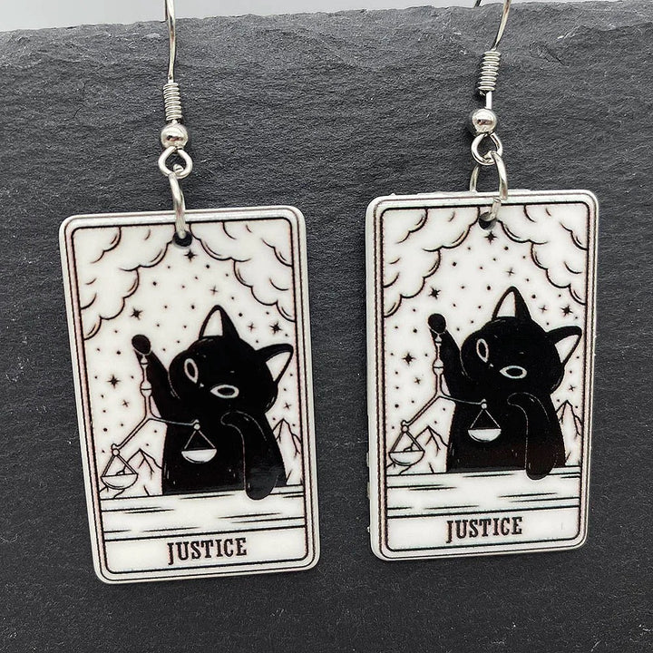 Tarot Earrings Cat Variant