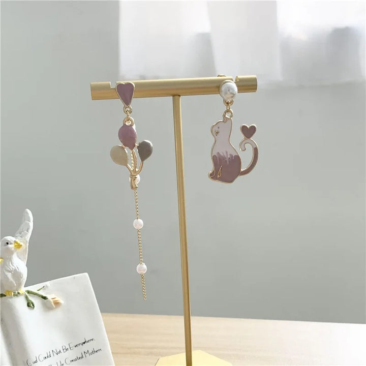 Asymmetrical Cute Pet Earrings Collection