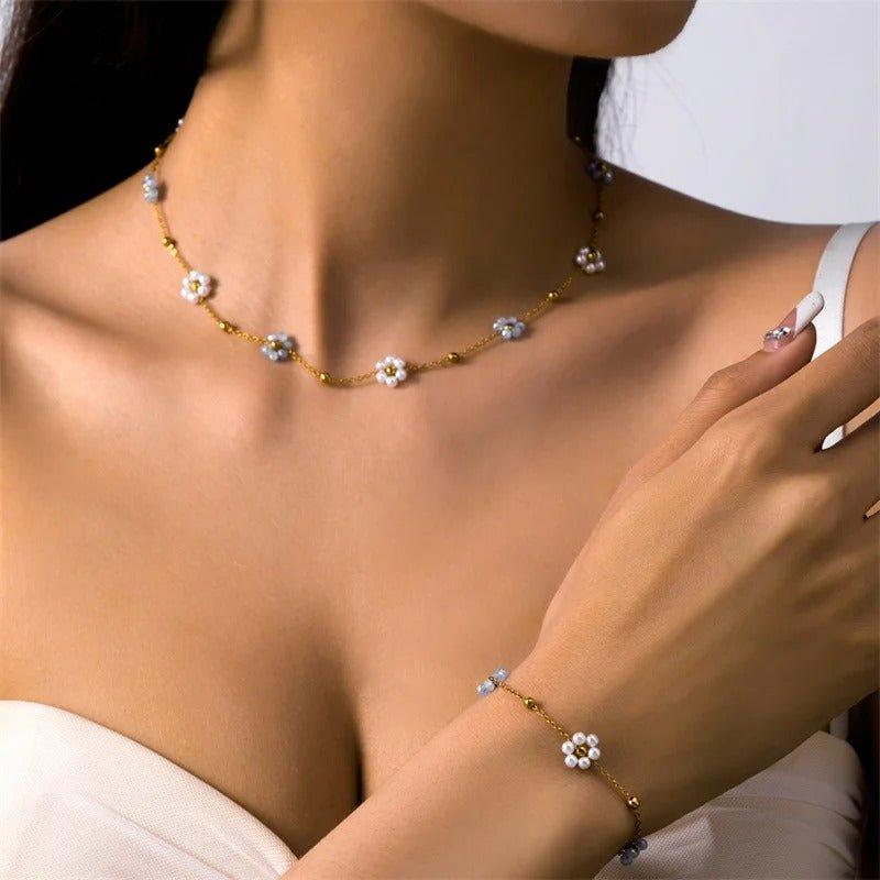 Collana con Fiorellini | Oro Placcato 14k