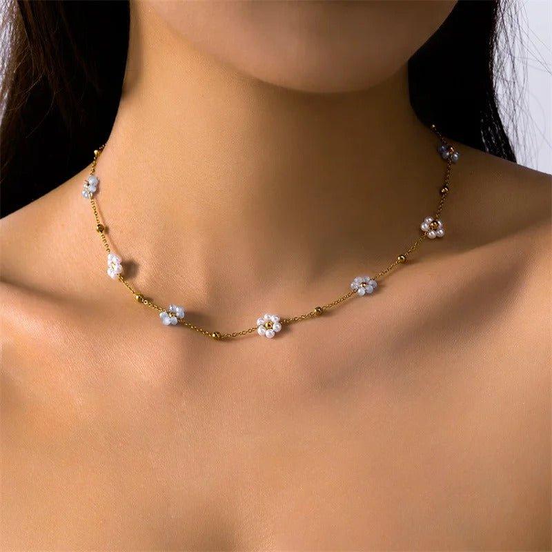 Collana con Fiorellini | Oro Placcato 14k