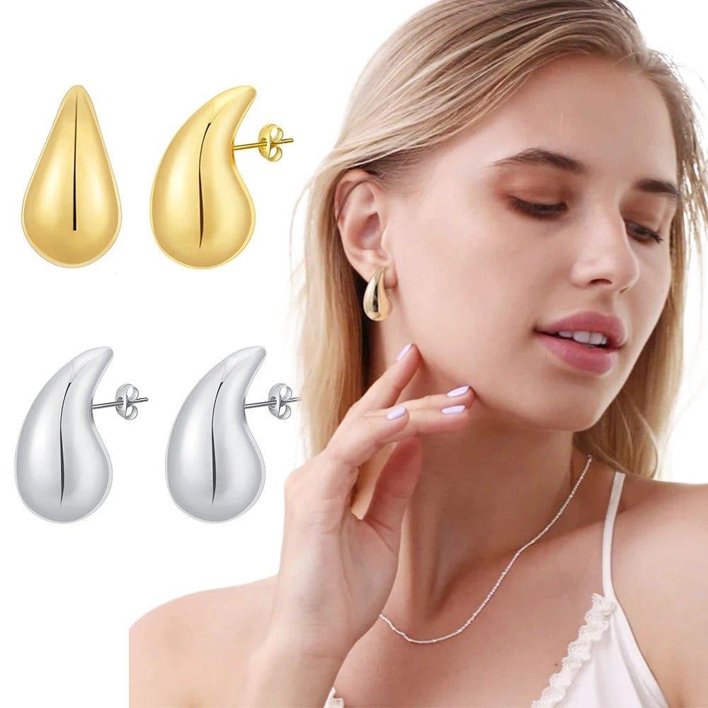 Boucles d'oreilles goutte | Or plaqué 14k