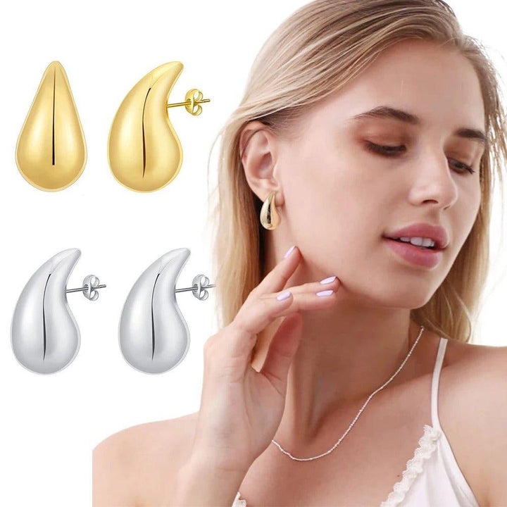 Boucles d'oreilles goutte | Or plaqué 14k