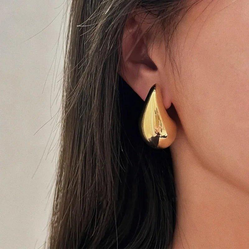 Boucles d'oreilles goutte | Or plaqué 14k