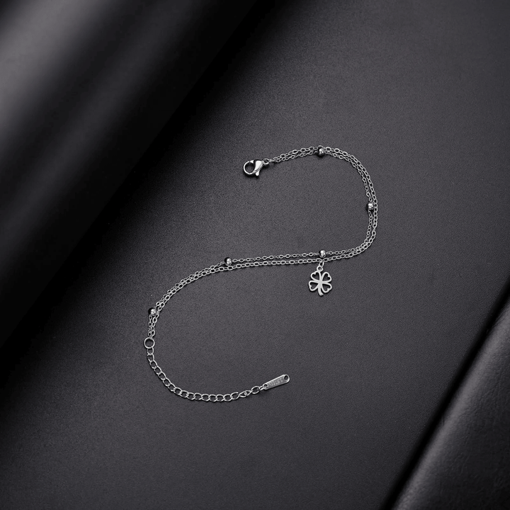 Bracelet Trèfle à Quatre Feuilles  |  Or Plaqué 14k