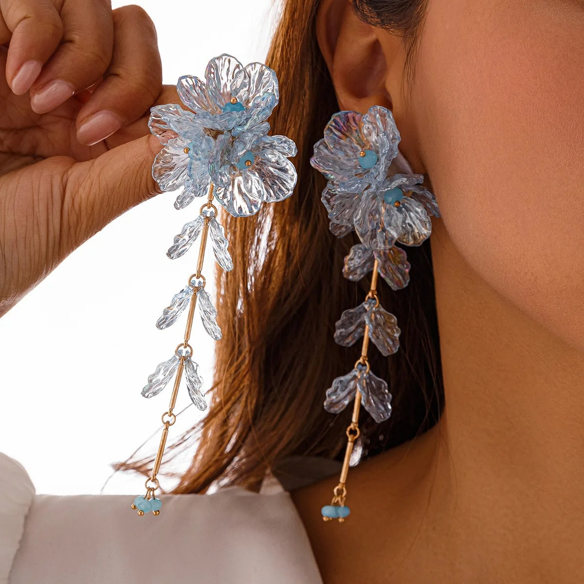 Oversized Flower Dangle Earrings