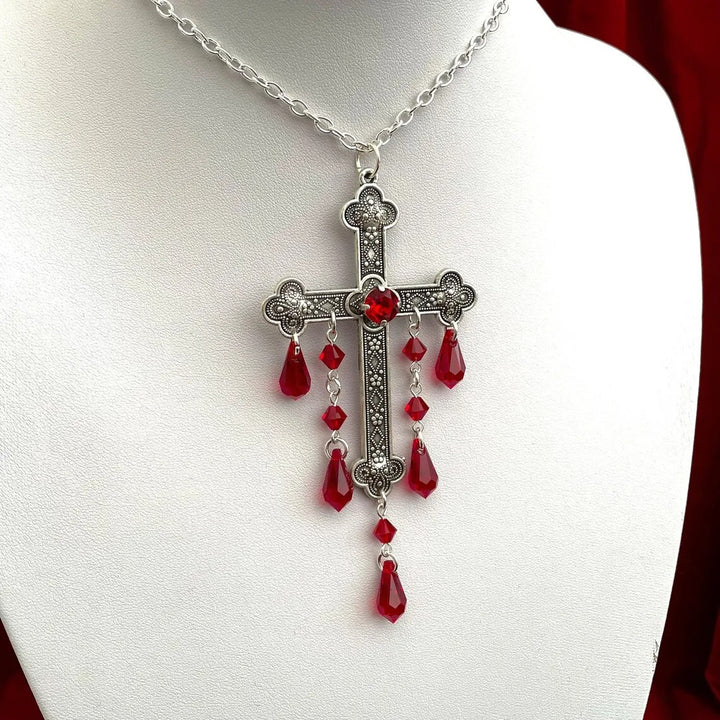 Gothic Cross Necklace Halloween