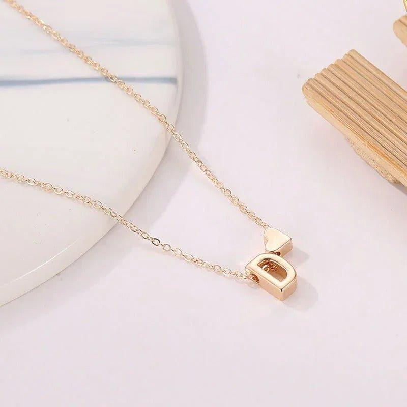 Collier personnalisé en forme de cœur avec initiale | Or plaqué 14k