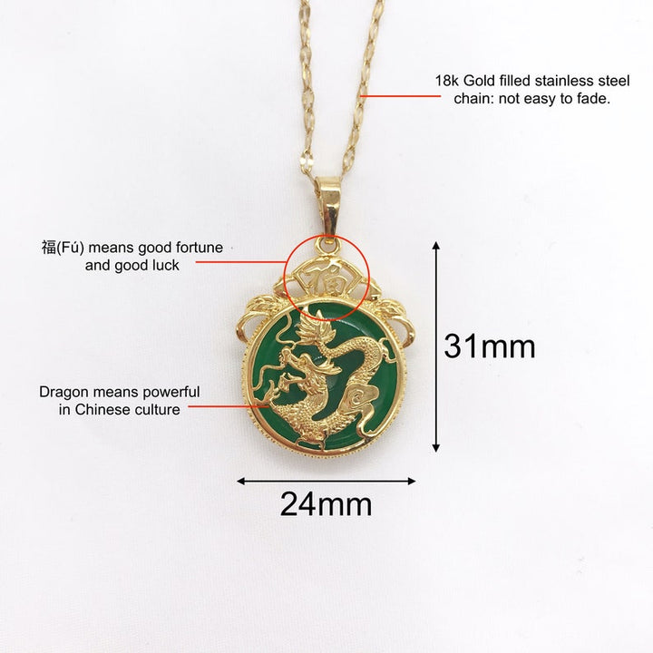 Lucky Wind Dragon Necklace