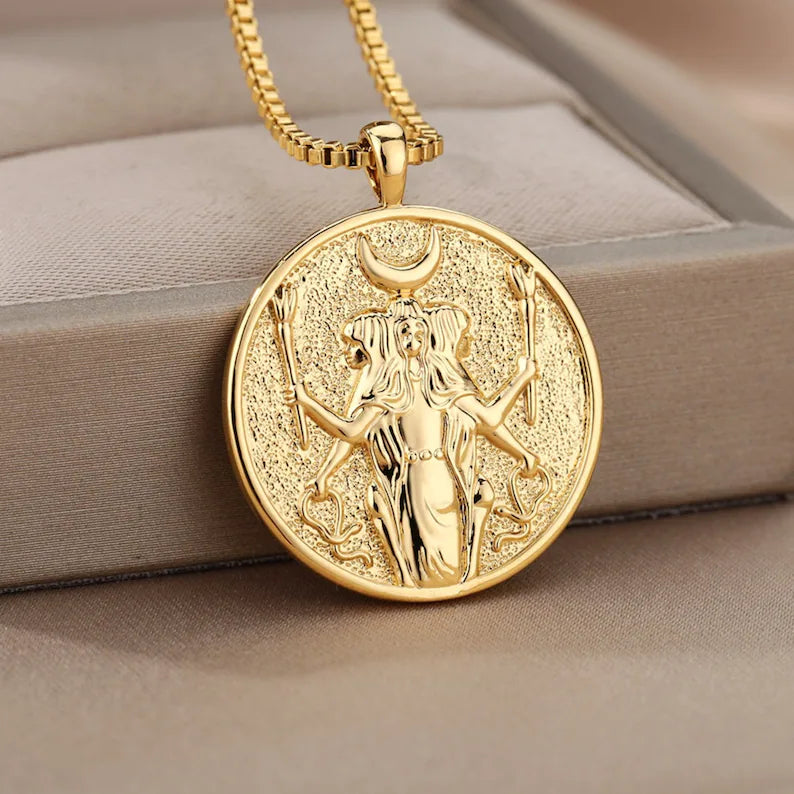 Greek Mythology Necklace | Plated 14k Gold