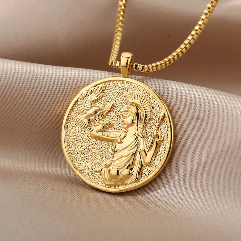 Greek Mythology Necklace | Plated 14k Gold