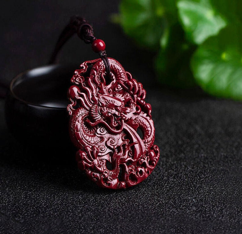 Red Dragon Jade Necklace