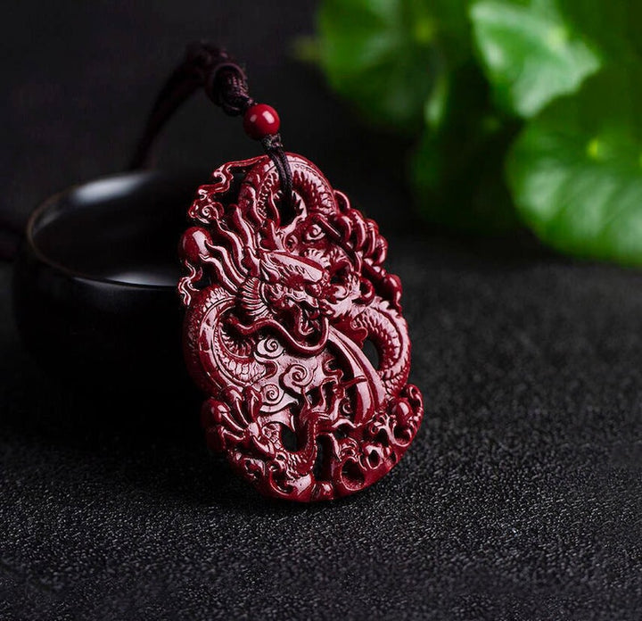 Red Dragon Jade Necklace