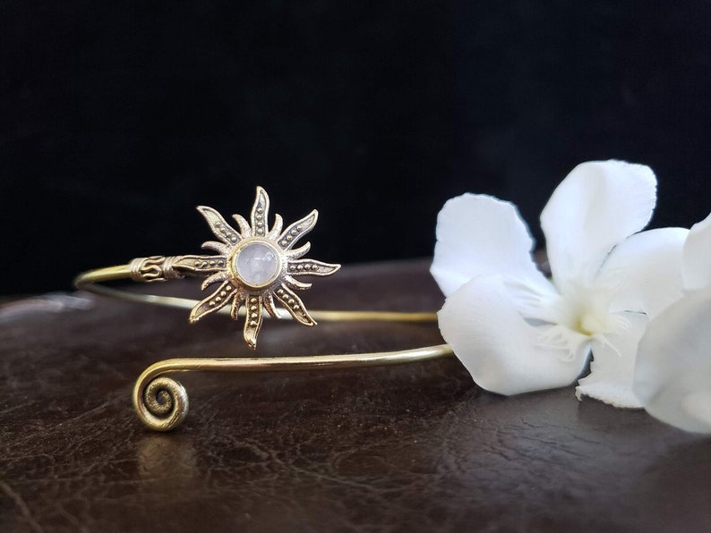 Silver Sun Arm Bracelet