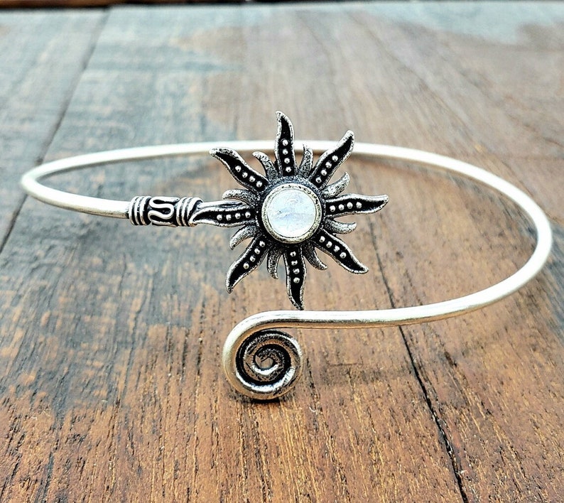 Silver Sun Arm Bracelet