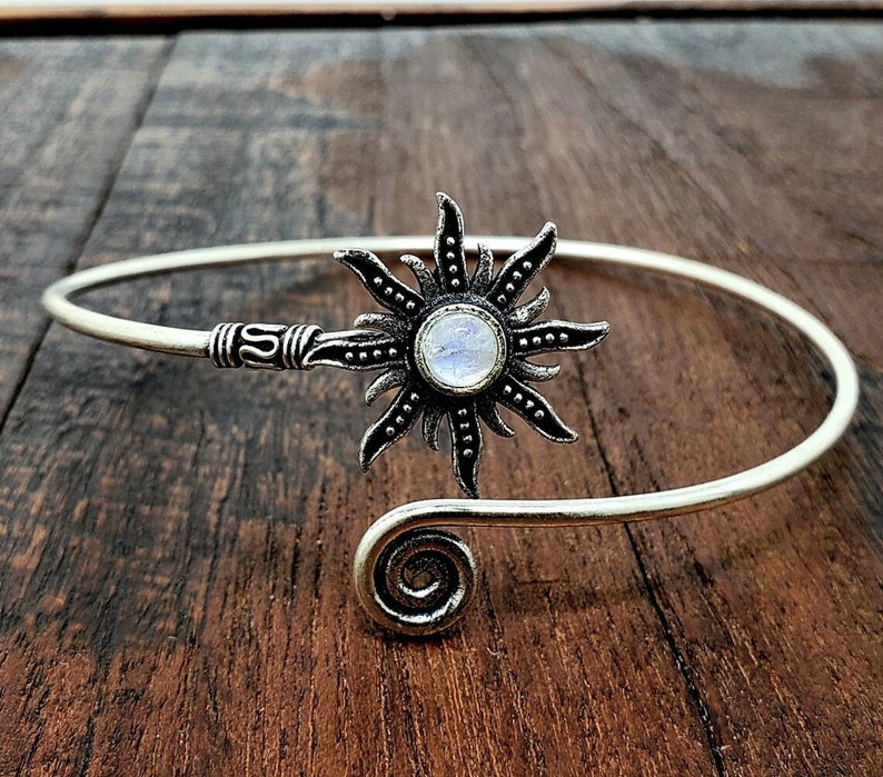 Silver Sun Arm Bracelet