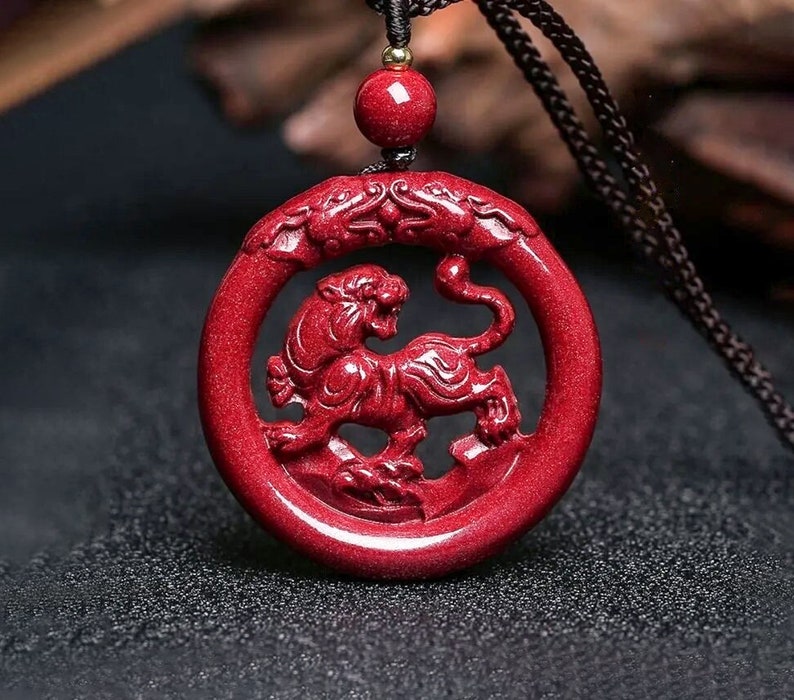 Red Tiger Jade Necklace