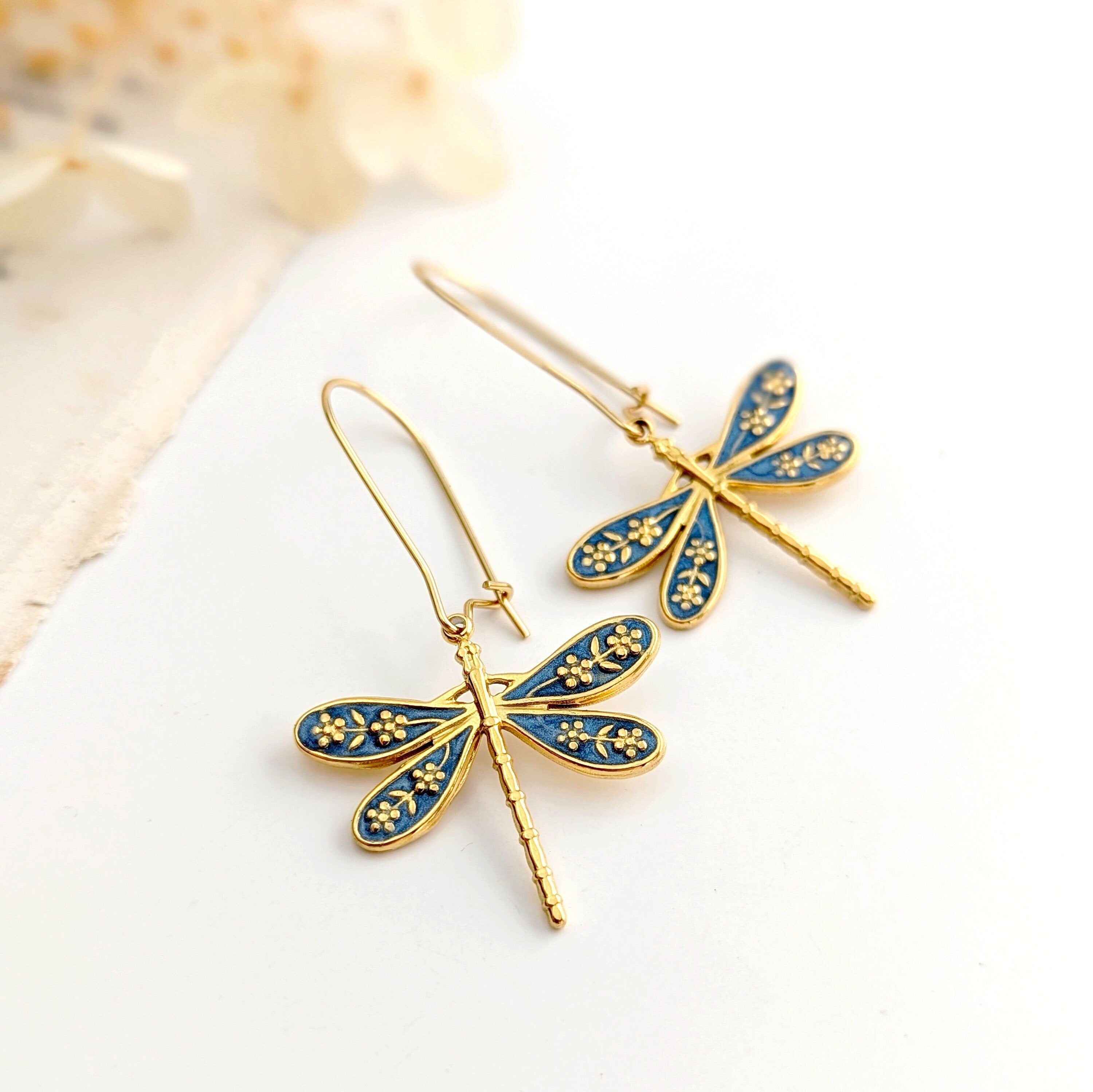 Fable Dragonfly Crystal Earrings | 925 Sterling Silver
