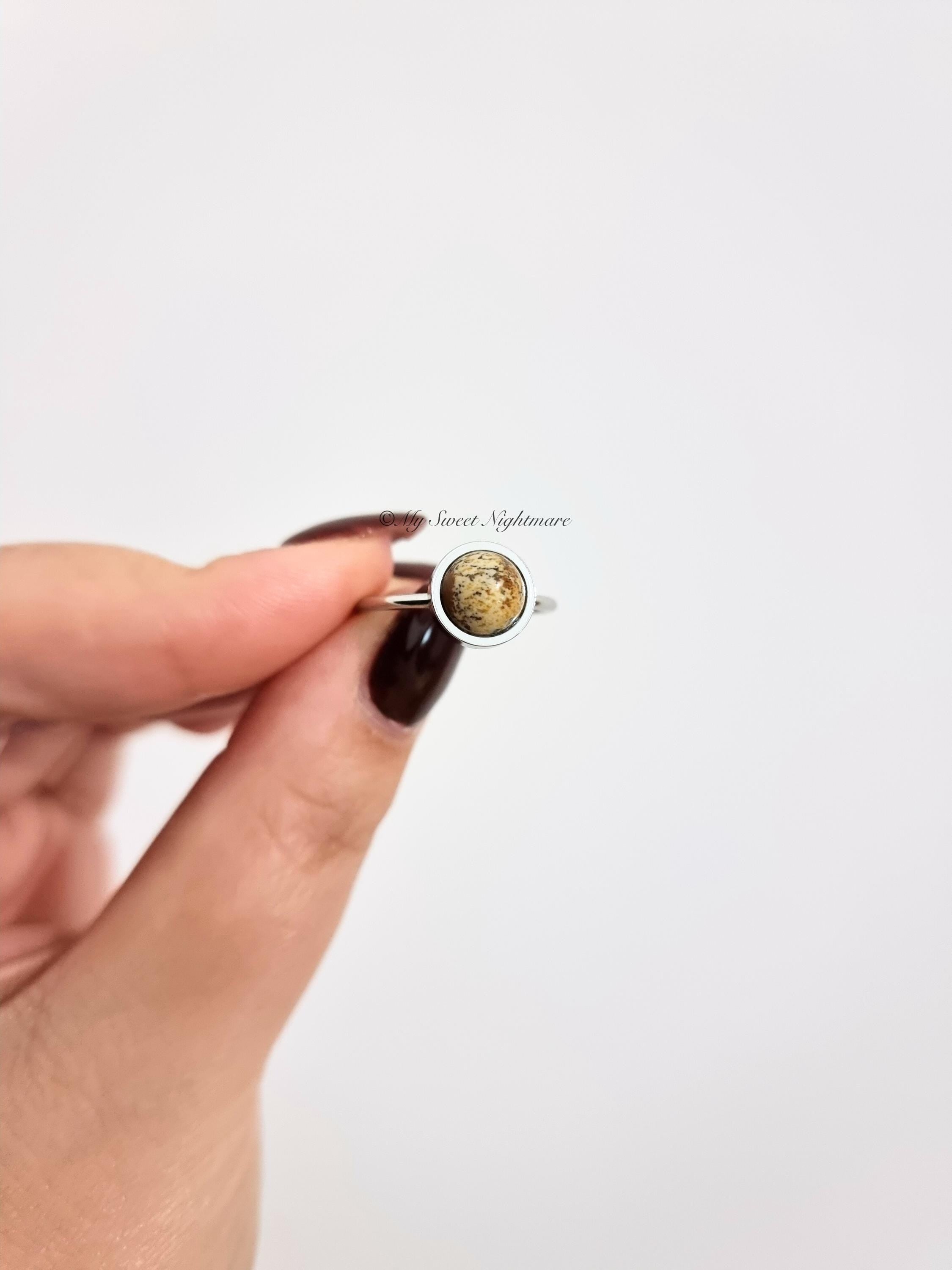 Natural Crystal Adjustable Ring | Stainless Steel & Gemstone Options